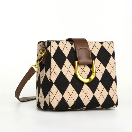 Cross-bodi with zipper, long belt, brown color-2