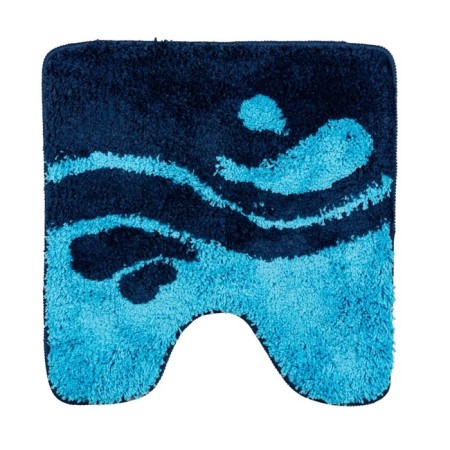 A set of bathroom mats "Simon", 2 pcs: 50 x 80 cm, 55 x 55 cm, blue color-2