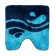 A set of bathroom mats "Simon", 2 pcs: 50 x 80 cm, 55 x 55 cm, blue color
