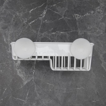 Holder suspended on the suction cups, 23.6 × 12.5 × 7.9 cm, white color-3