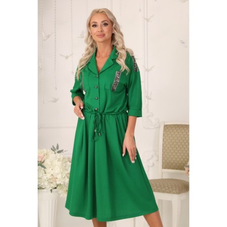 Women's dress, size 42, green color-10