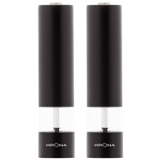 Мельница электрическая KRONA Salz Pfeffer Black, металл, от батареек, чёрный
