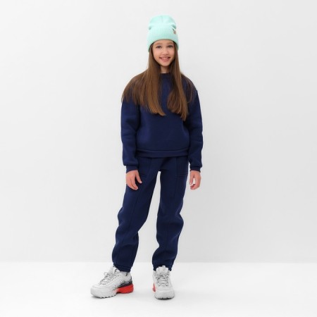 Children's costume with the basis (sweatshirt, trousers) minku, blue color, height 128 cm-1