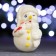 New Year's figure soap "Snowman with Snegir" White, 110g, 9x6.5x3.5cm