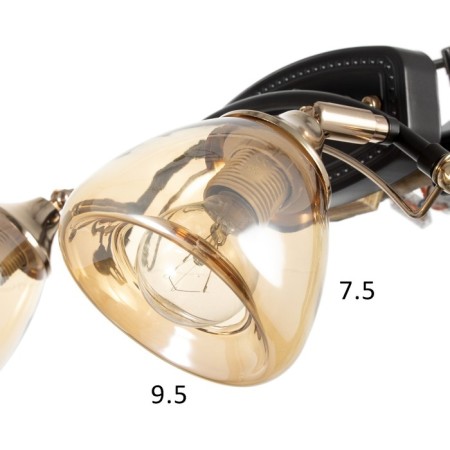 Sconces "Solar" 2x14 40w Black 38x20x16cm-11