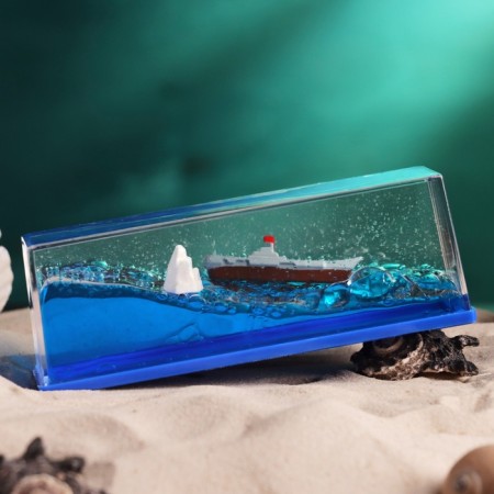 Ship in liquid, anti -stress "Aviator" 15 x 5.5 x 5.3 cm-3