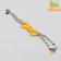 Chewing toy with rope "Bow", 11 cm, mix of flowers
