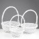 A set of baskets 3 pcs, willow, white