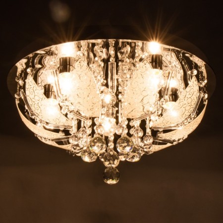 Svetogor chandelier "Grodno" 5x60W E27 LED lighting chrome 50x50cm-8