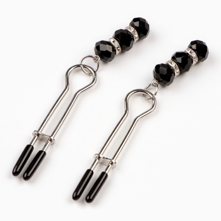 BDSM Assessoire Okopoki, sticks of steam with beads, metal, plastic, black-1