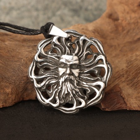 The amulet "Yarilo-Sole", metal pudter, art casting, d = 4 cm