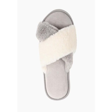 Slippers # 3 women, size 36.5, white-gray color-3