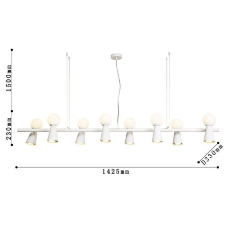 Suspension chandelier Gnomes 330 mm, G9LED+GU10 38W-2