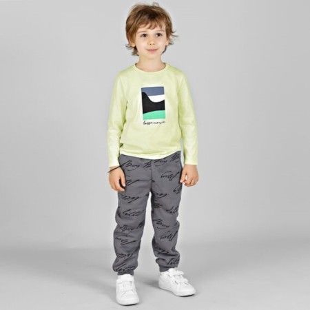 Longslit for a boy, height 128 cm, color is light lemon-3