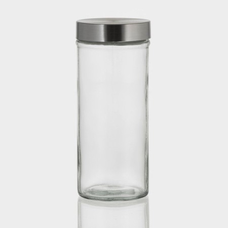 Glass Bank for bulk products with a premium metal cover, 700 ml, 20 × 8 cm