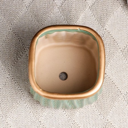 Pot "Elegy" green 12x9cm, 0.6 l, d-9.5,-3