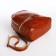 Open-ryukzak-mini made of artificial leather with lightning, brown color