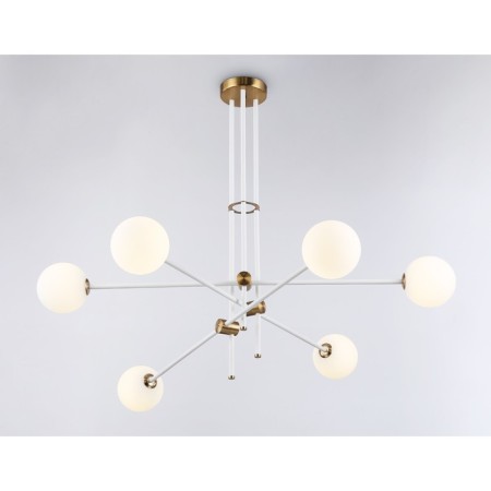 Suspended Ambrella Light, Modern, TR2521, 6XG9, white color, brass-3