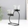 Climber Metal, glass for 2 candles "Heart" d = 2-5 cm black 12x6x17.5 cm