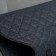 The cape on the seat "Alcantara" 140 x 52 cm, black with a blue line