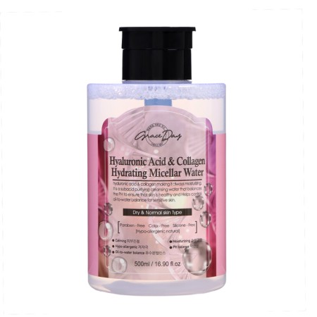 Grace Day micellar water with hyaluronic acid and collagen, 500 ml