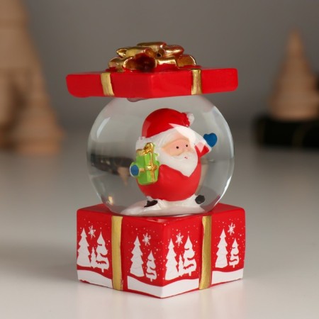 Souvenir Polystone Water Ball "New Year's character in the gift" MIX 4.5x4.5x7.3 cm-3