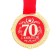 Jubilee medal on the velvet substrate “Happy 70 years”, D = 5 cm.