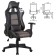 Brabix player "GT RACER GM-100", two pillows, black/brown