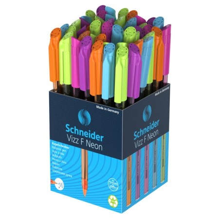 Ballpoint handle Schneider "Tops 505 F Candy", node 0.8 mm, blue ink, Neon Mix case-2