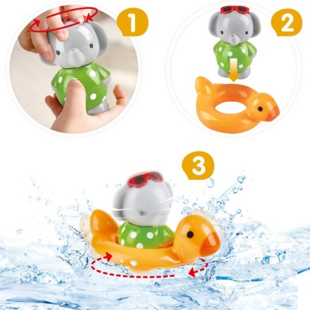 Bath toy "Elephant", groovy, floating-1