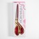 Clothing scissors, mowed blade, 9.5 ", 24 cm, gold color