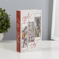 Safe-book wood, leatherette 