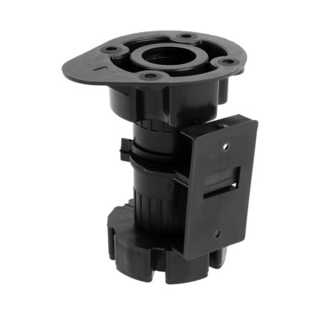 Plastic tundra support adjustable d = 26, h = 80-120 mm, with clip and black, set 4 pcs