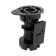 Plastic tundra support adjustable d = 26, h = 80-120 mm, with clip and black, set 4 pcs