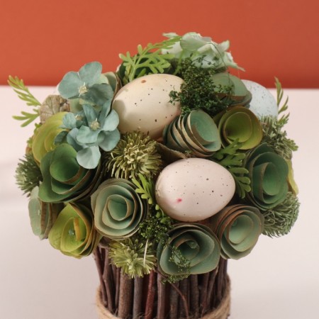 Decor "Easter green bouquet" 20x20x22 cm-3