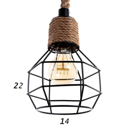 Lamp Bayerlux 69946/1 E27 40W Black 13x15x22-90 cm-7