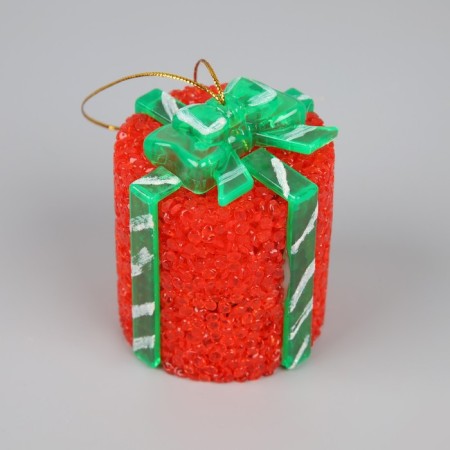 LED figure “Red Gift” 7.5 cm, plastic, AG13x3 batteries, multi -melot glow (RGB)-2