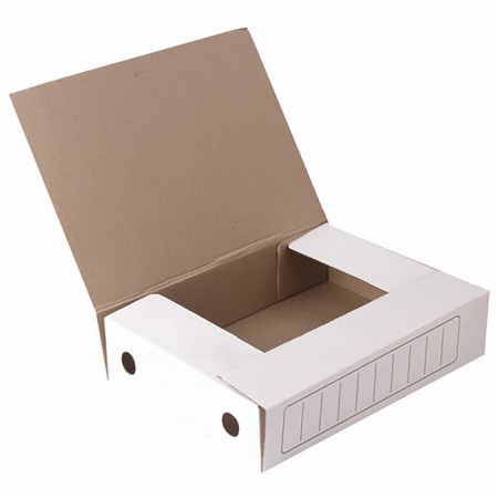 Archive folder on gum Calligrata, microhofrocard, 100 mm, white, up to 900 liters-5