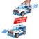 Block Constructor "Police jeep", light and sound effects, drives, 72 details