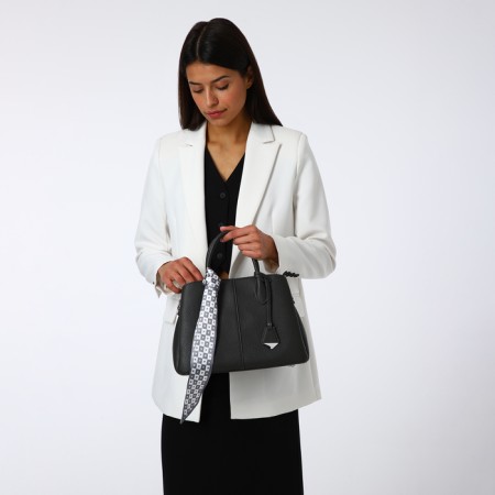 Women's bag on magnet Textura, average size, dark gray color-1