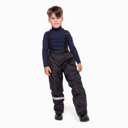 Baby trousers insulated, black color, height 134 cm-1