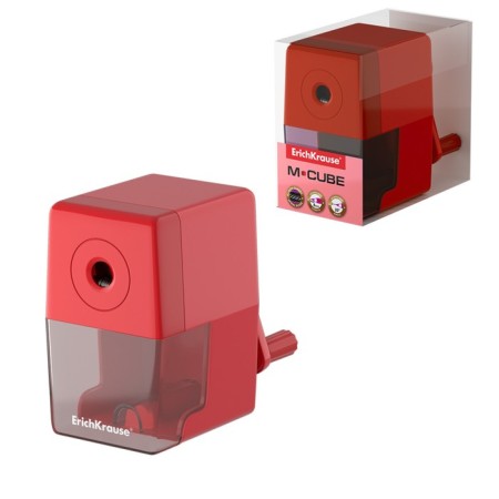 Carpet 1 Erichkrause M-Cube, with a container and the mounting mechanism to the table, a hole with a diameter of 8 mm, red