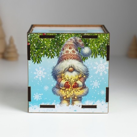 New Year's Pig a Pig Cube "Magic Gift" 10x10x10 cm-3