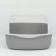 Toilet with board, 50x35x18 cm, gray