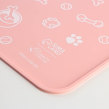 Silicone rug for a bowl "Pattern", 30x40 cm, pink-4
