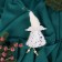 Soft suspension "Alice" beads, 17x6 cm, white