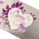 Money envelope "Happy Wedding Day!" embossing, lilac, 16.5x8.5 cm
