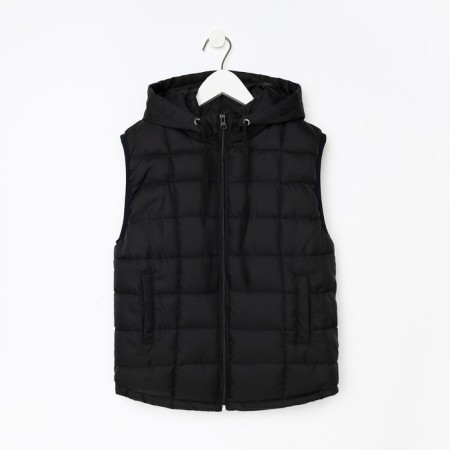 Children's vest, black color, height 116 cm-8