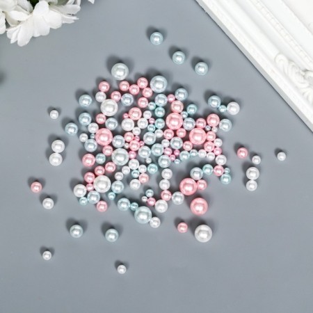 Decor for creativity plastic "Balls. Pink dreams. Assorted" D = 3-8 mm, set 10 grams