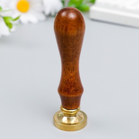 Printing for wax with a wooden handle "Bunny for a month" 9x2.5x2.5 cm-2